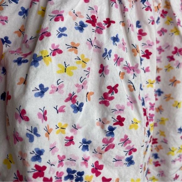 Jojo Maman Bebe Girls 5/6 Apron Style Butterfly Dress White Ruffles 100% Cotton - Picture 4 of 8